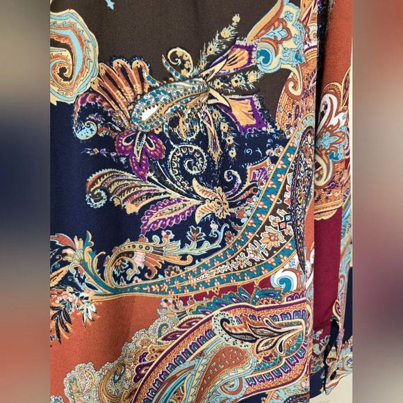 Chico’s Reversible Paisley-Dot Shirt Sz 3 (16) - Picture 11 of 16